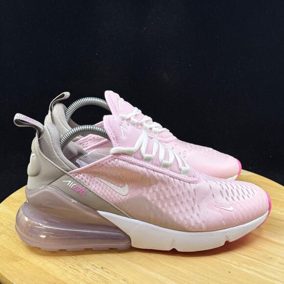 NIKE AIR MAX 270 'PINK FOAM COLLEGE GREY PLATINUM VIOL IB4435-663 Size 7y/ 8.5 W - Picture 5 of 10